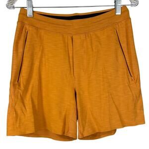 Lululemon Balancer Short 6" Everlux Heathered Autumn Orange Men's Size Small EUC